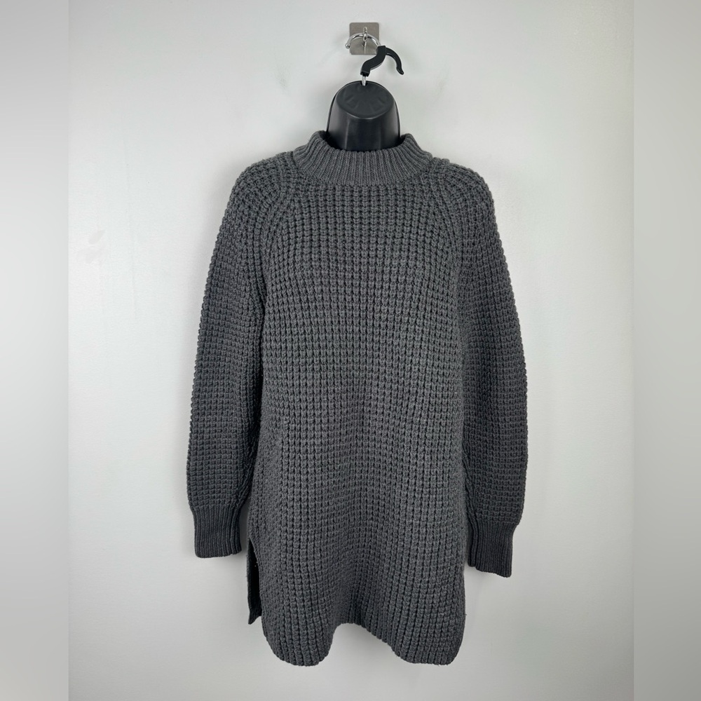 Everlane Women Merino Wool Grey Knit Tunic Sweater Size XS